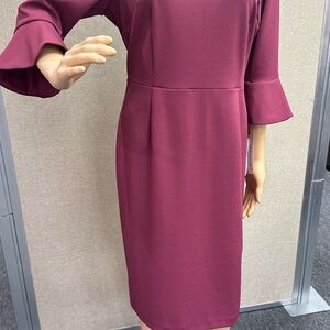 Magenta Long Sleeve Dress